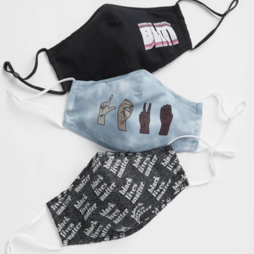GAP Kids Contour Statement Face Mask BLM 3 pack
